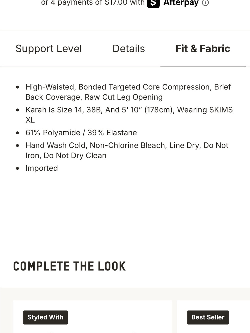 SKIMS BODY CORE SCULPT HIGH-WAISTED BRIEF L - Picture 5 of 9